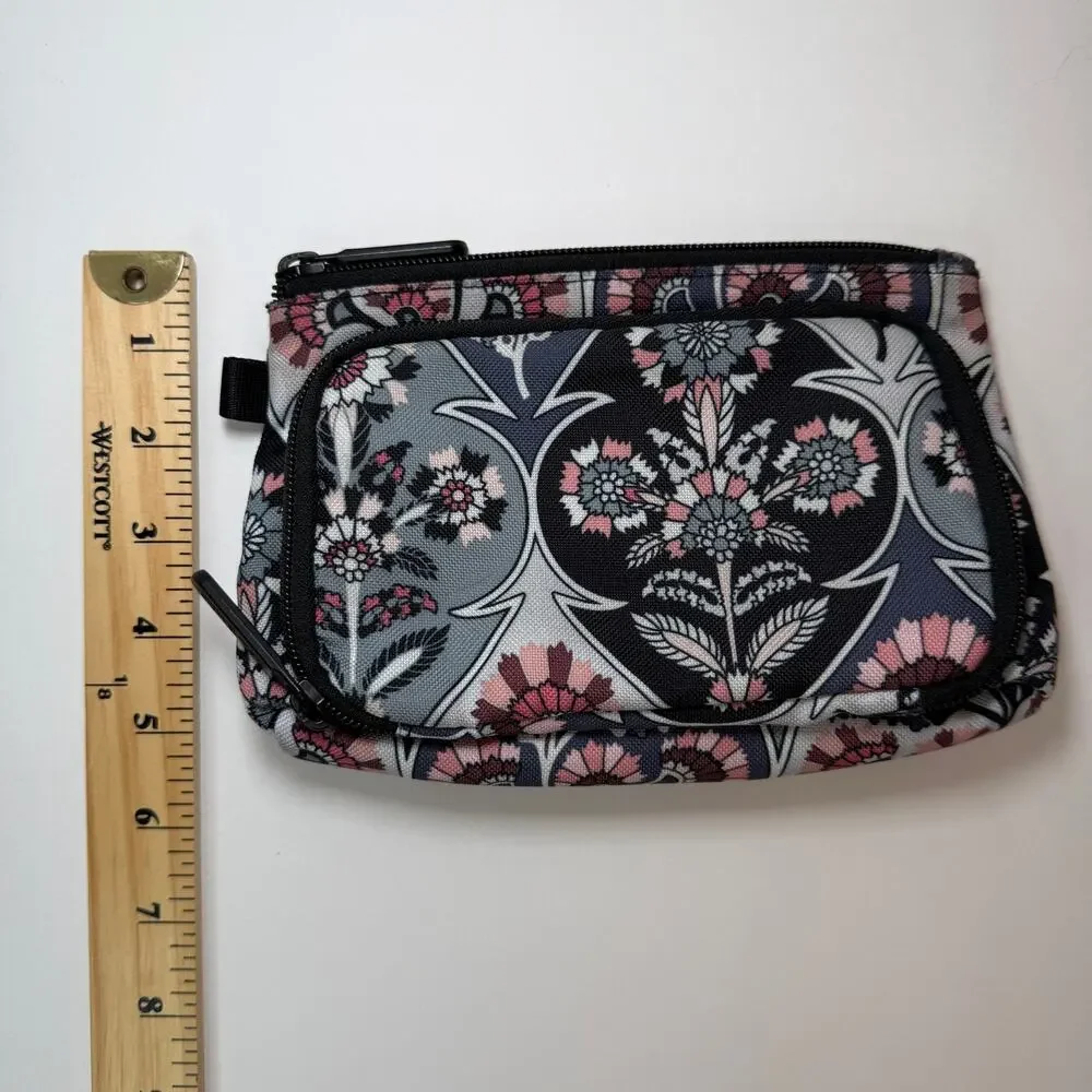 Vera Bradley Ornate Blooms Print Medium Iconic Blush & Brush Makeup Case